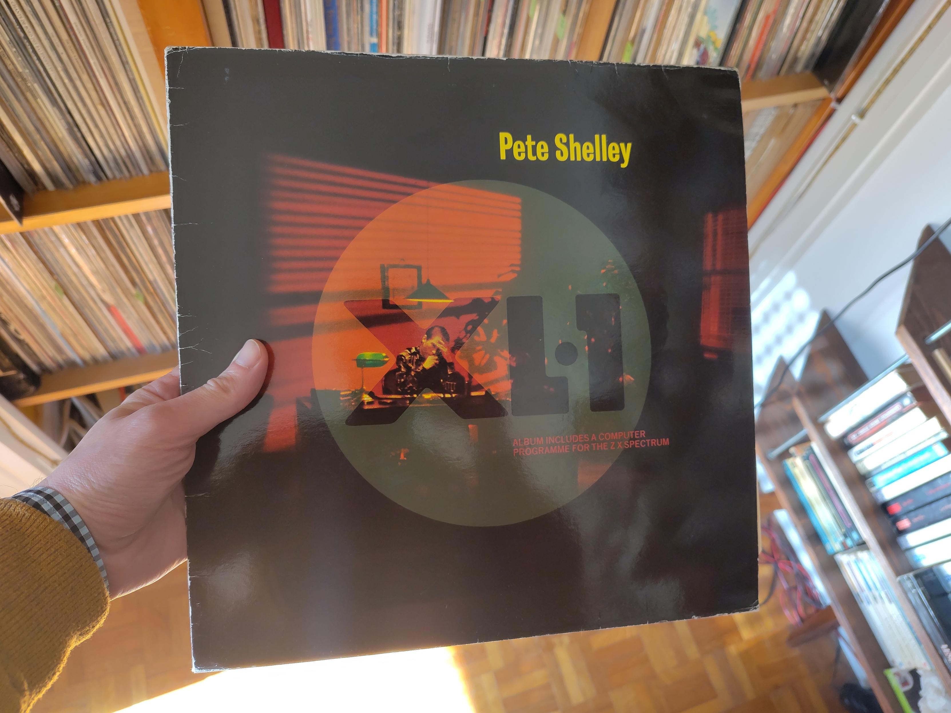 Pete Shelley est assis à un bureau dans une pièce sombre, dans une atmosphère très néo-noir à la Blade Runner. Une lumière orangée provient du dehors et projette l'ombre des stores et d'une plante en pot sur le mur, derrière lui. Le reste de la pièce est plongé dans le noir. En surimpression, le nom de l'album sur un fond jaune verdâtre circulaire. Shelley apparaît au centre du « X », encadré par une lampe de bureau à gauche et un abat-jour au-dessus. Il se tient la tête dans les mains, concentré ou pensif.